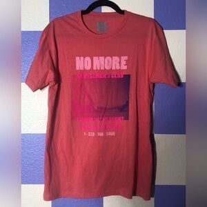 NWOT Clsc. No More Gentlemen’s Club Reddish Tee with Neon Graphic - Size M